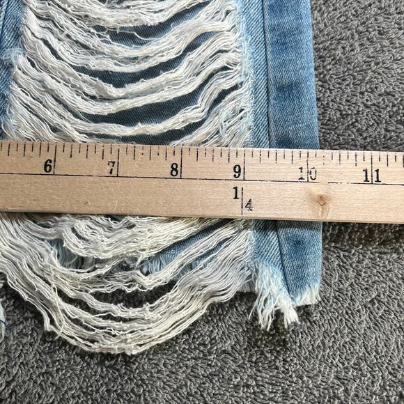 YMI Jeans Womens Size 11/30 Blue Denim High Rise Flare Side Destruction NEW - Picture 14 of 14